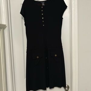 EUC black knit dress